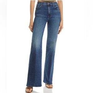 MOTHER Blue Flare Wide Leg Denim